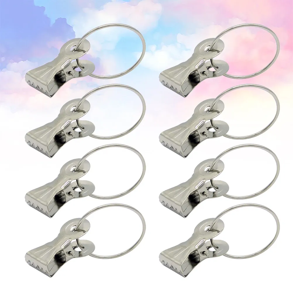 20Pcs Stainless Steel Curtain Clips Heavy Duty for Drapery Panels Bathroom Bedroom Living Room String Lights Towels Crafts