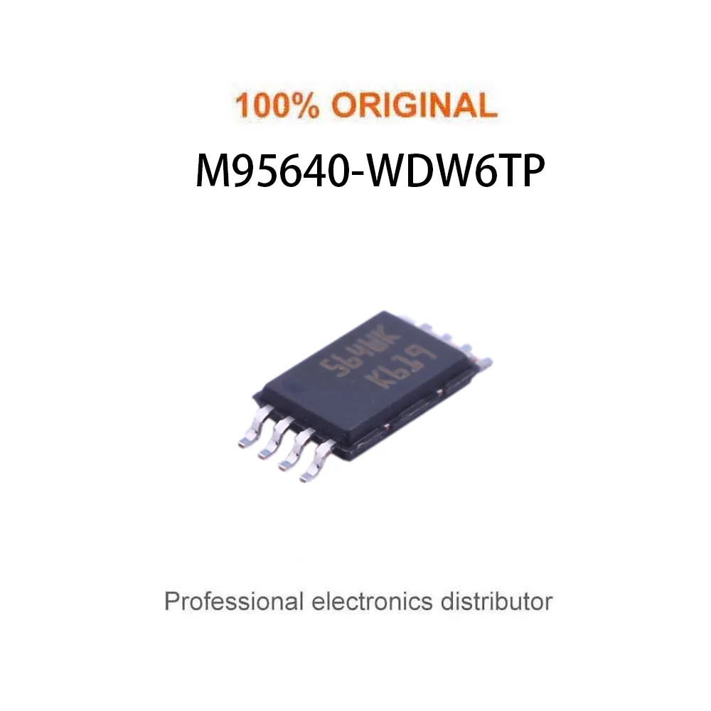10pcs/Lot  M95640-WDW6TP  M95640 WDW6TP Marking 564WK【EEPROM, 64 Kbit, 8K x 8bit, serial SPI, 20 MHz,  TSSOP-8】New and Orignal