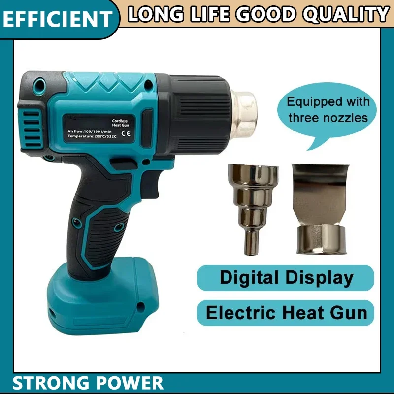 

Fit Makita 18V Battery Heat Gun Cordless Hot Air Gun Industrial Handheld Electric Heat Gun Temperatures Adjustable
