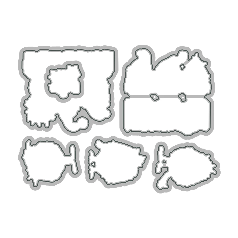 Mangocraft Funny Christmas Birds Cutting Dies Clear Stamp DIY Scrapbooking Metal Dies Silicone Stamp For Cards Albums Decor