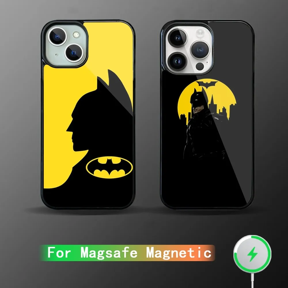 

Чехол для телефона «Летучая мышь и человек» с крутым фильмом для iPhone 15, 14, 13, 12, 11 Plus Pro Max Magsafe, магнитная беспроводная зарядка