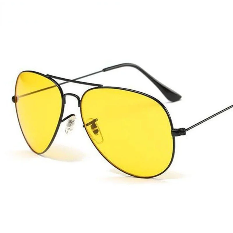 Pilot Yellow Sunglasses Women Day Night Vision Glasses Classic Brand Designer Male Sun Glasses for Driving Clear Lens Glasses