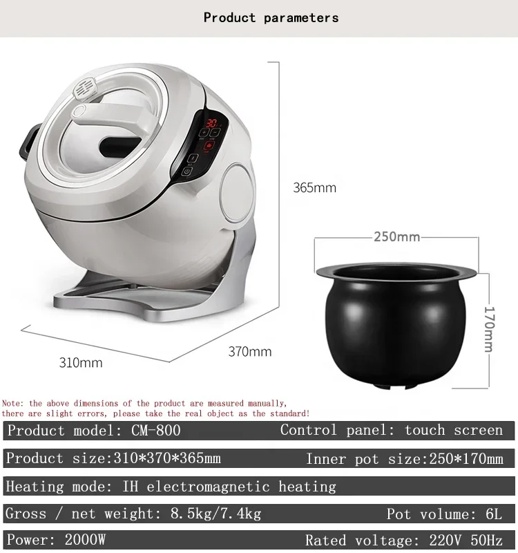 Máquina de cocina multifunción CM-800 IH Robot de cocina