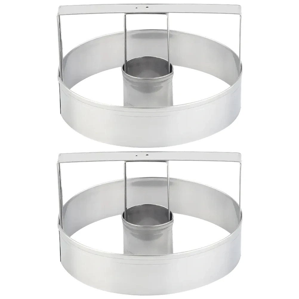 

2Pcs Round Cookie Cutters Biscuit Mold Stainless Steel Home Baking Tools Pancake Ring Molds Cake Making Accessories Pastry