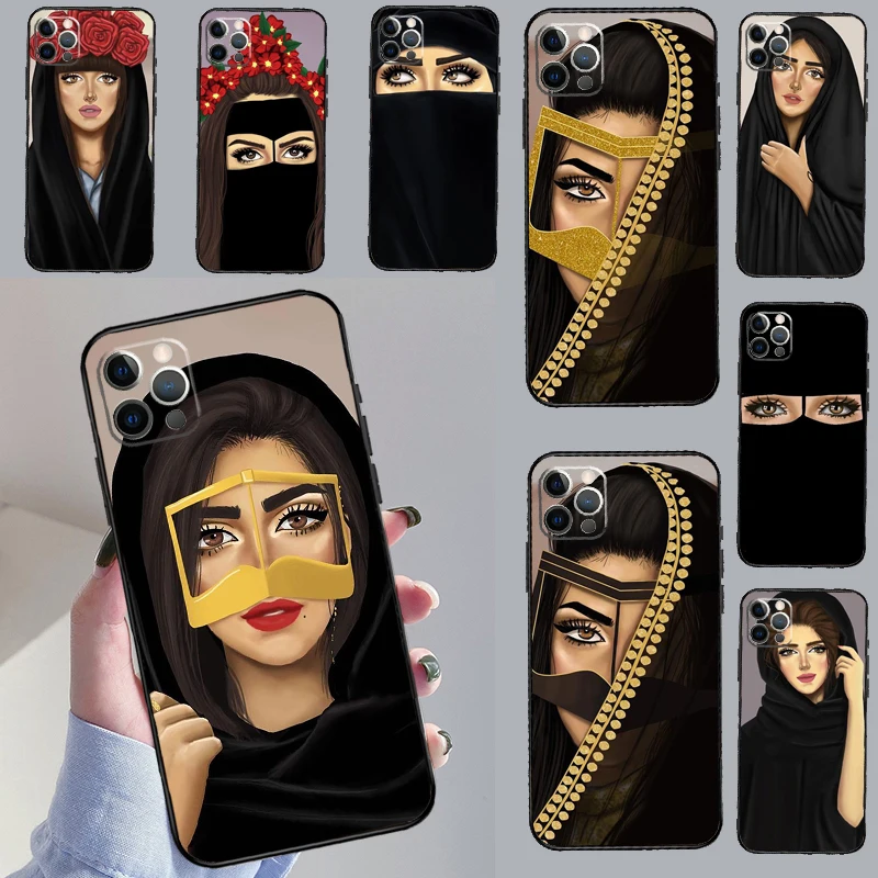 Hijab Face Muslim Islamic Woman Eyes Case For Samsung Galaxy A26 A06 A16 A56 A57 A37 A17 A55 A35 A15 A53 A13 A32 A52 A14 A34 A54