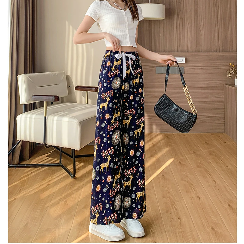 Women's High Waist Wide Leg Pants Spring Summer Fashion Casual Slimming Straight Pants Loose Trousers Sweatpants