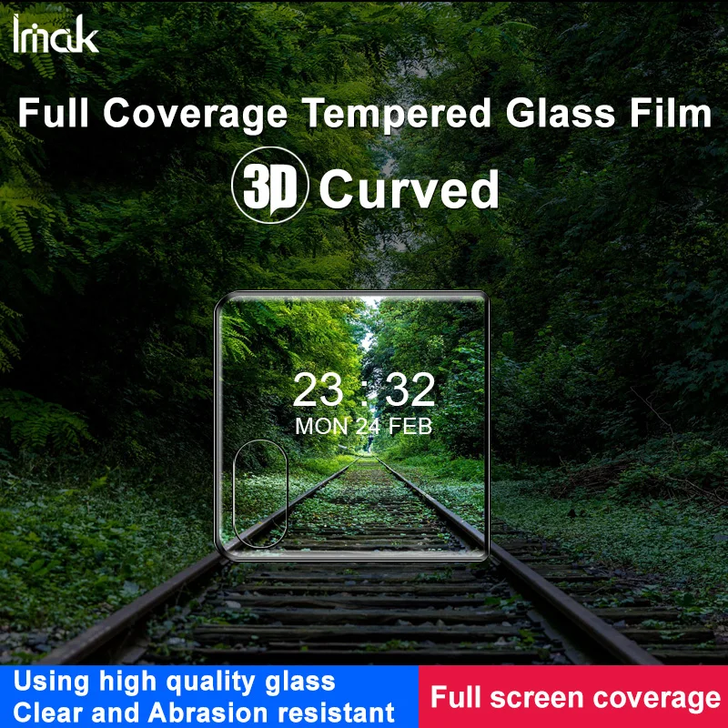 Imak protector de pantalla curvo 3D protector de pantalla trasera de vidrio para Motorola Moto Razr 50 / Razr 2024 pegamento de pantalla completa oleofóbico