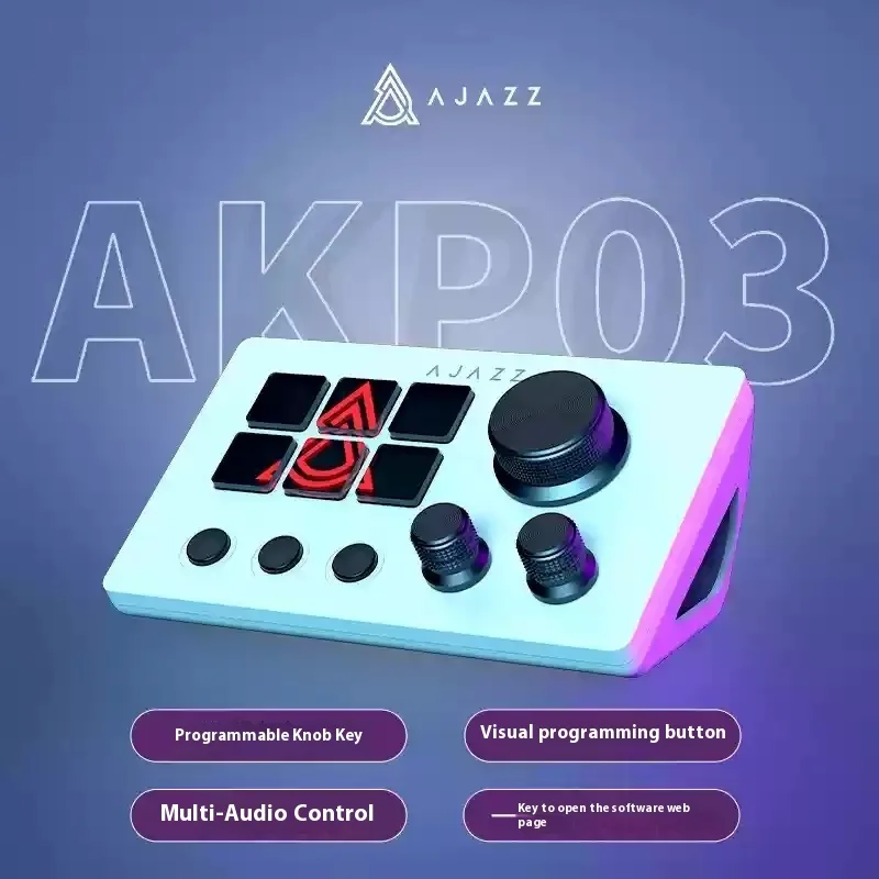 

Ajazz Akp03 Desktop Assistant Console Panel Controller Live Tune Programmable Shortcuts Switch Scenes Surprise Gifts