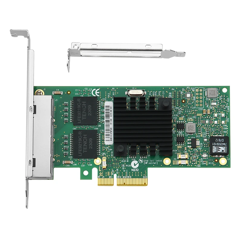 인텔 I350 칩 PCI-E X4 서버용 PCI 익스프레스 네트워크 카드, 데스크탑용 기가비트 이더넷 NIC 10, 100, 1000Mbps I350T4, 4 포트 RJ45
