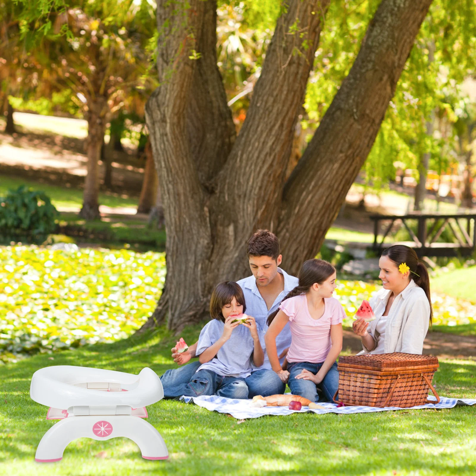 مقعد مرحاض محمول قابل للطي للأطفال الصغار من الأولاد والبنات مدرب نونية للسفر مدمج للاستخدام الخارجي للسيارة ومرحاض تدريب للأطفال