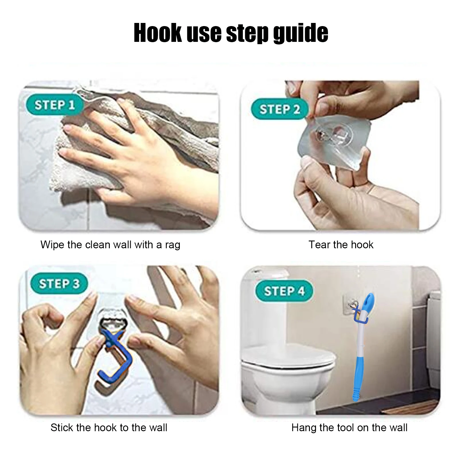 Toilet Aid Wiper Folding Toilet Aid Wiper Long Reach Comfort Tissue Grip Wiper for Limited Mobility Elderly Self Wiping Assist