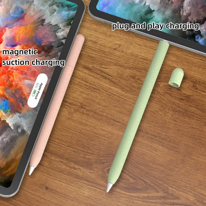 Piórnik do tabletu Apple Pencil 1. 2. generacji Pro Stylus Pen Pokrowiec ochronny Miękki silikonowy, odporny na wstrząsy, antypoślizgowy rękaw