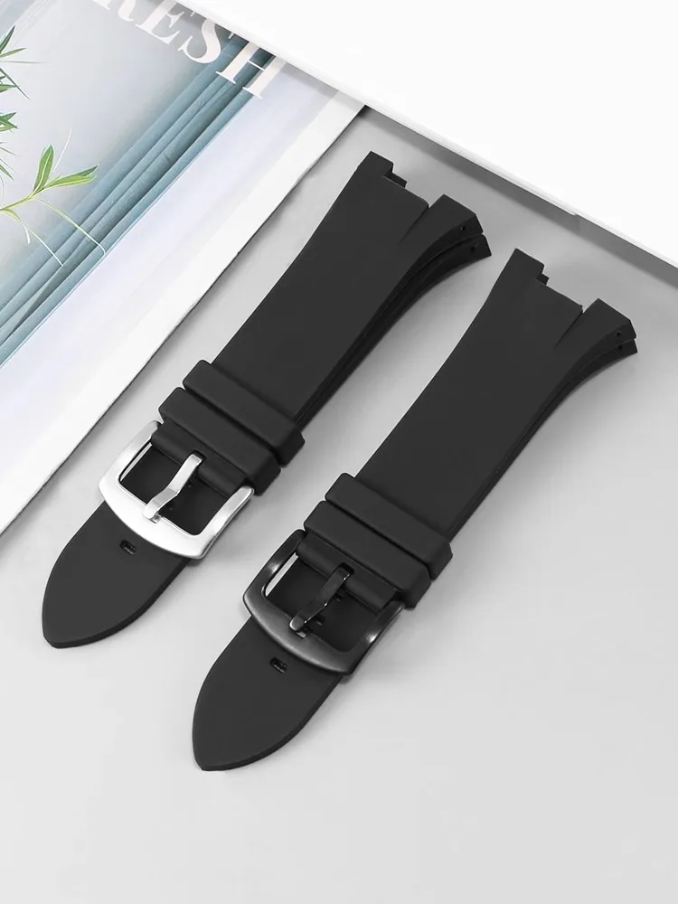 New Silicone Watchband Special for Armani AX1803 AX1802 AX1040 AX1050 Men Watch High Quality Strap 32*14mm Bracelet