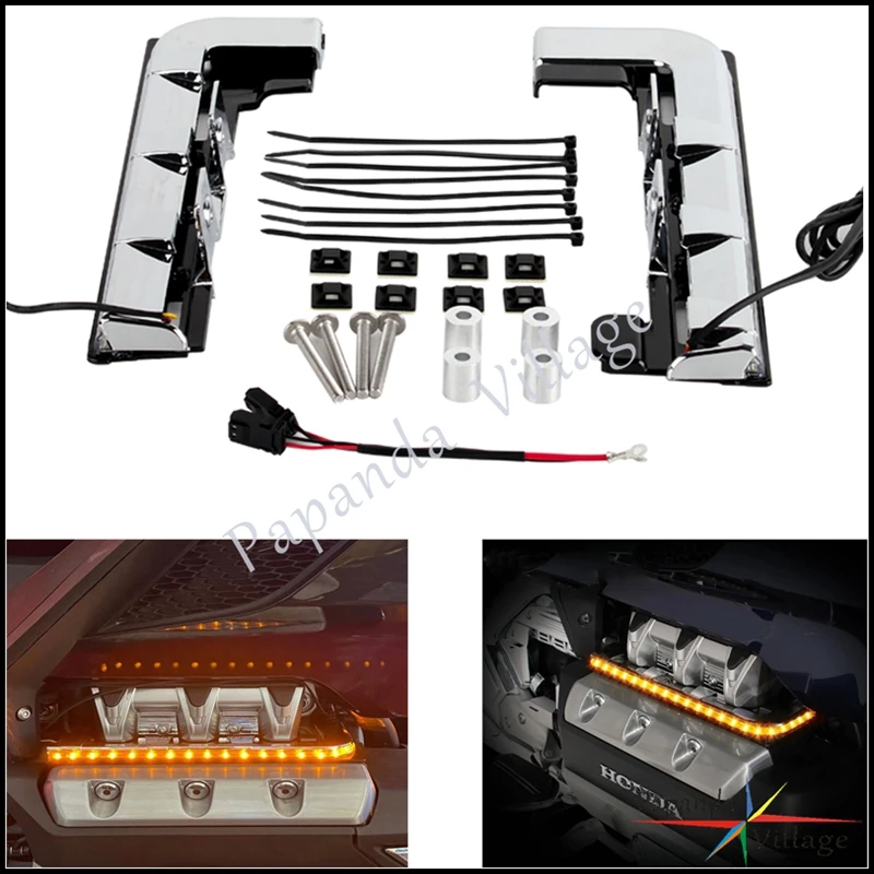 For Honda Goldwing GL 1800 F6B Motorcycle Accessories LED Engine Lighting Panel Decorative Light For DCT Tour Airbag 2018-2021