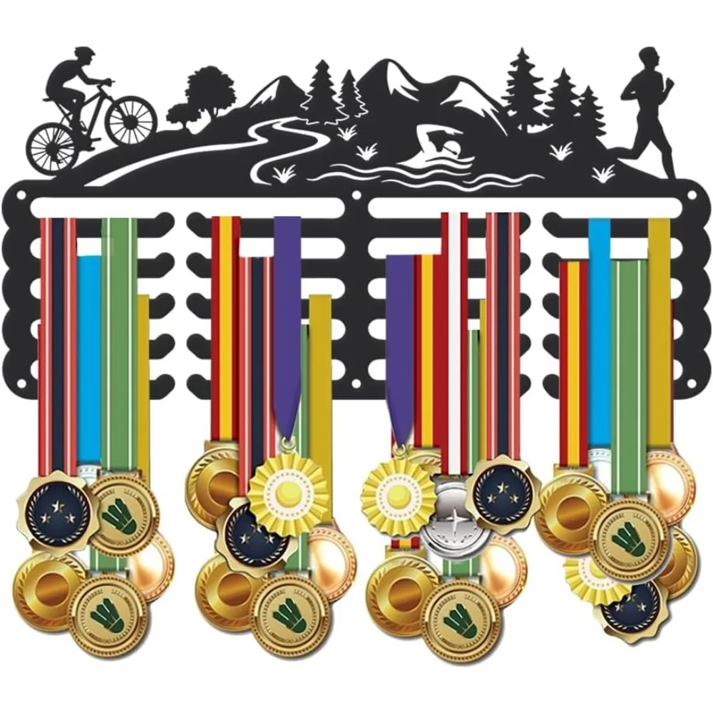 

Iron Medal Holder Medals Display Hanger Rack Medal Holder Frame Rectangle Sports 400x200mm