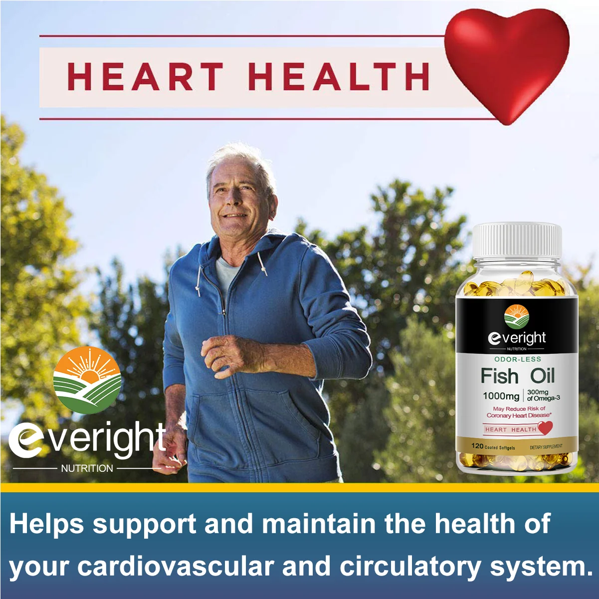 OMEGA-3 Fish Oil Capsules are Rich in DHA and EPA, Which can Improve Negative Emotions, Relieve Stress and Strengthen the Brain