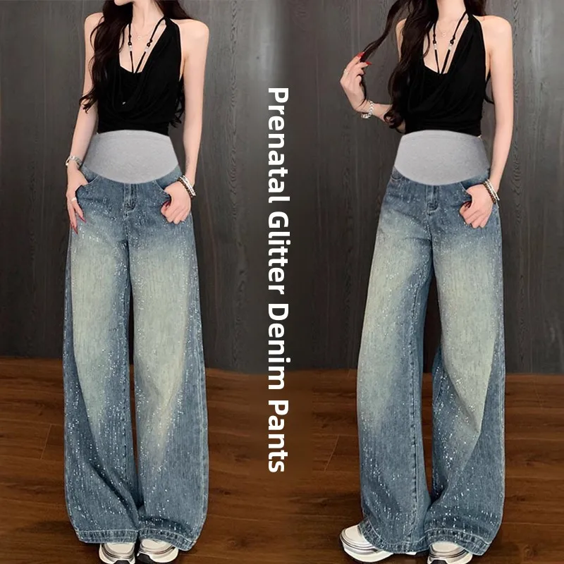 jeans-da-maternita-pantaloni-in-denim-a-gamba-larga-e-vestibilita-comoda-con-borchie-e-glitter-vita-alta-pantaloni-casual-per-donne-in-gravidanza-autunno-inverno