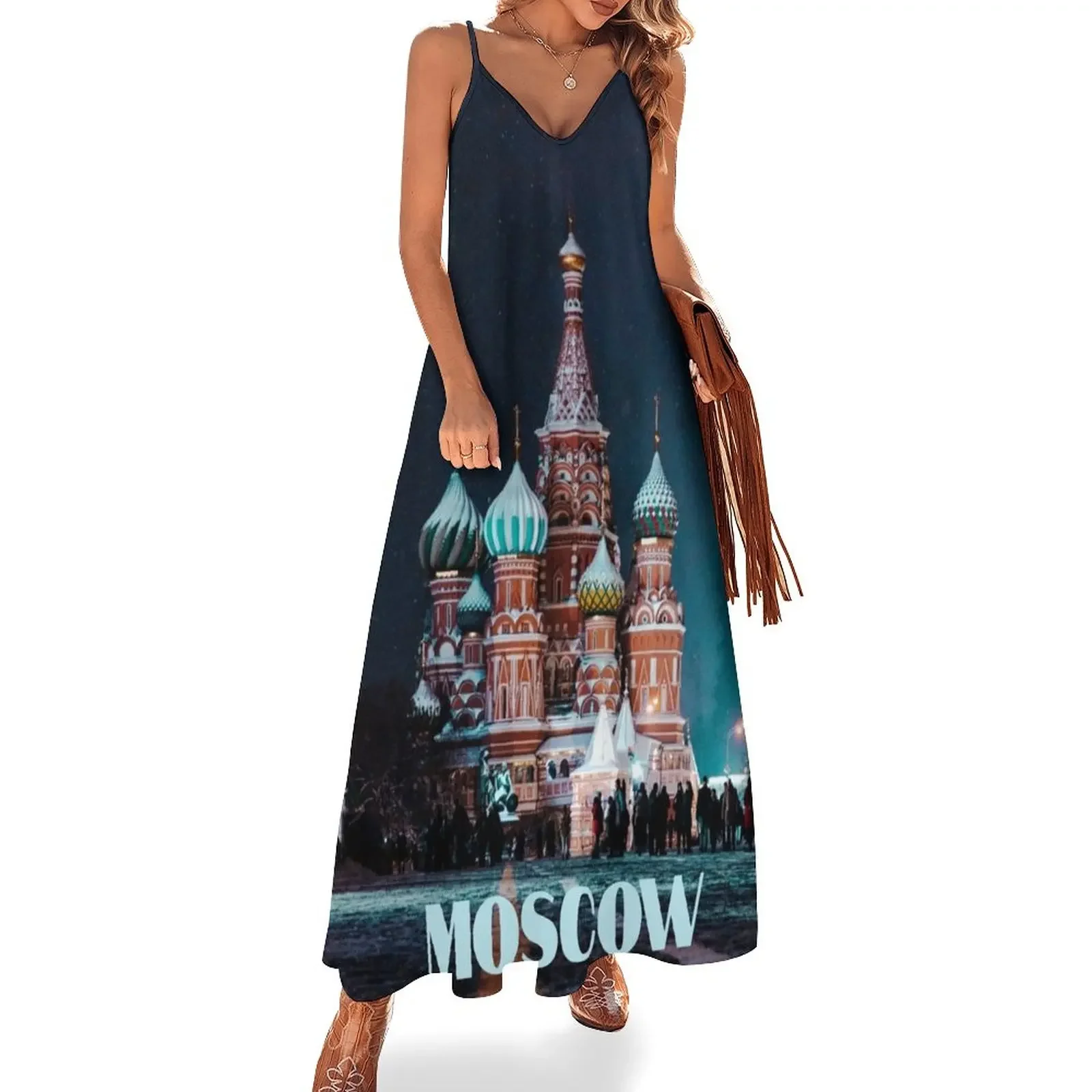 

Moscow Russia St. Basil’s Cathedral Sleeveless Dress Bridesmaid dress woman long sleeve dress