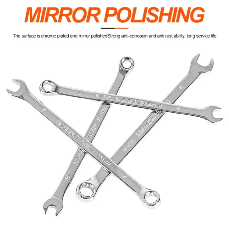 

11PCS Wrench Tool Set Spanner CR-V 8 9 10 11 12 13 14 15 17 19 22mm Open End Combination Wrench