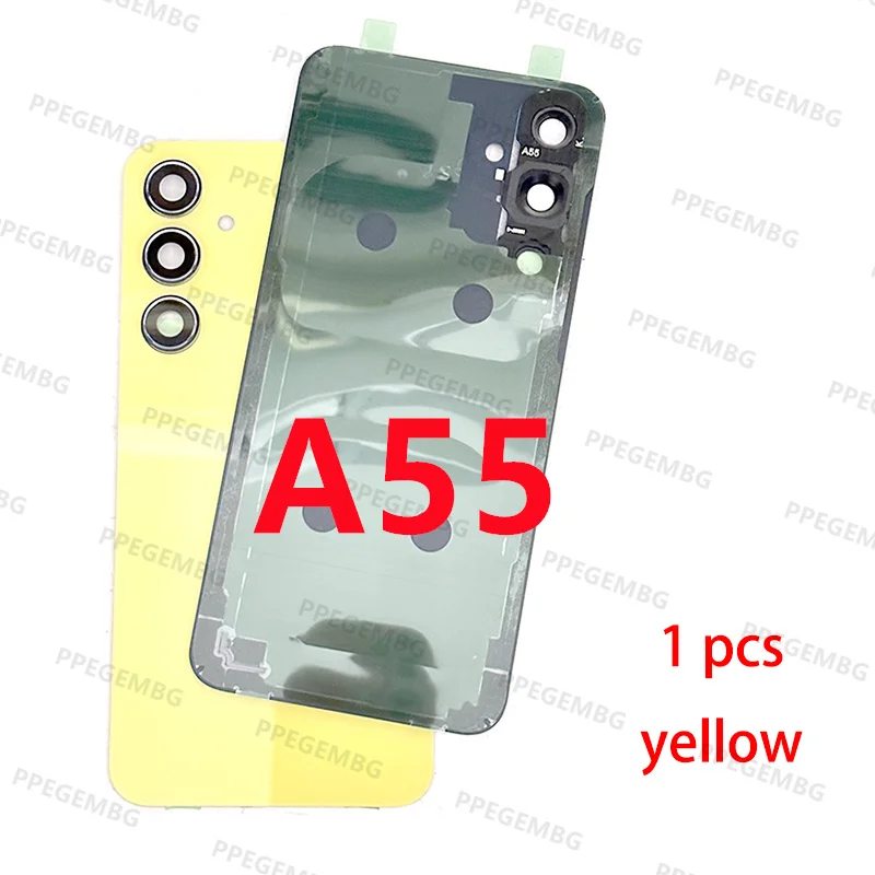 A55 5G A556 Glass For Samsung Galaxy SM-A55 Battery Back Cover Rear Door Lid Panel Shell Housing Case Camera Lens chaiss Sticker