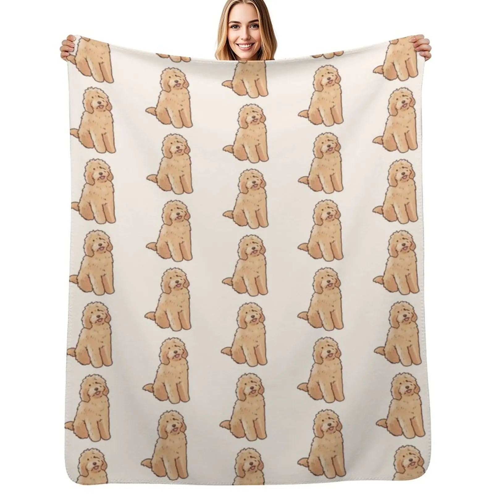 

Golden doodle dog Throw Blanket Cozy Sofa Blanket for TV Watching Napping