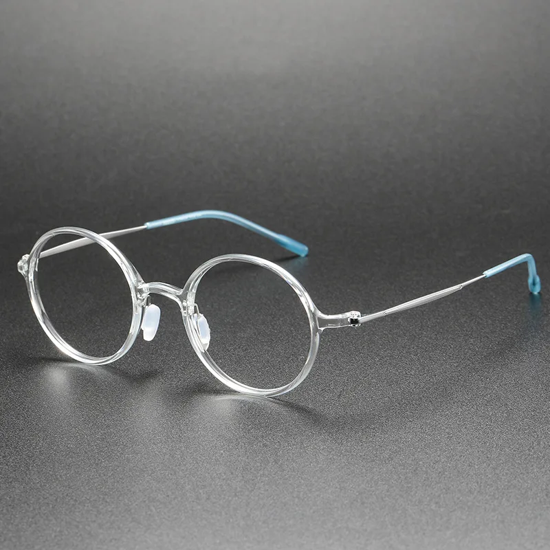 Japan Brand Titanium Glasses Frame Plastic Steel Retro Round Eyeglasses Men Women Myopia Prescription Eyewear Blue Light Lenses image 3