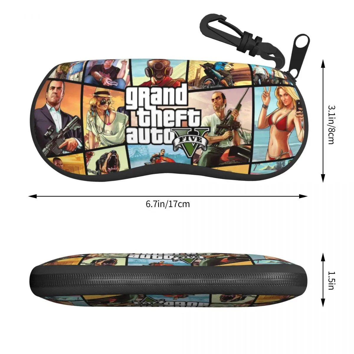 GTA 5 Video Game Eyeglass Glasses Case Women Men Soft Grand Theft Auto Sunglasses Protective Bag