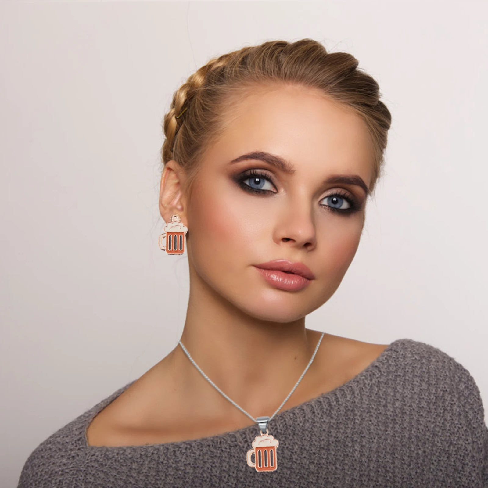 

Wind Oil Alloy Jewelry Cartoon Diy Pendants for Making Vintage Beer Cup Charms Necklaces Cute Accessories