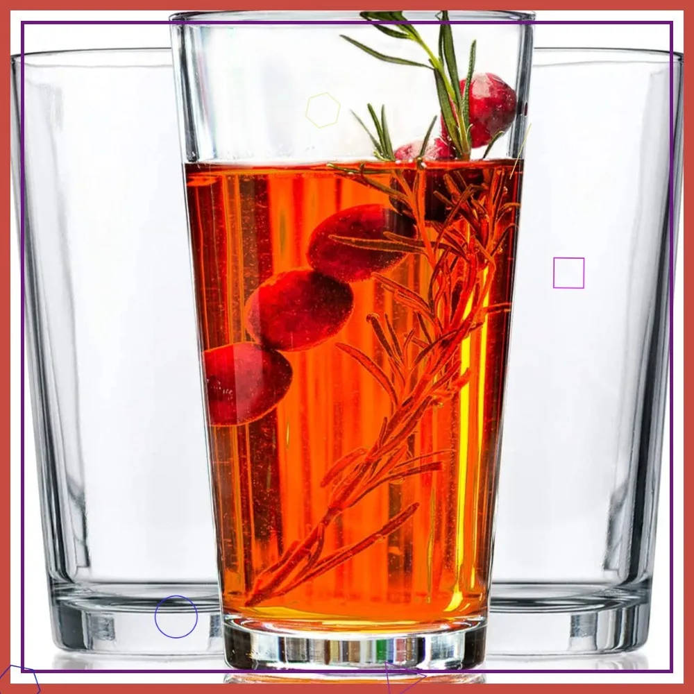 Juego de 10-16 onzas. Copas Margarita - Aptas para Lavavajillas, Base Pesada para Cócteles, Cerveza, Agua, Vino y Jugos