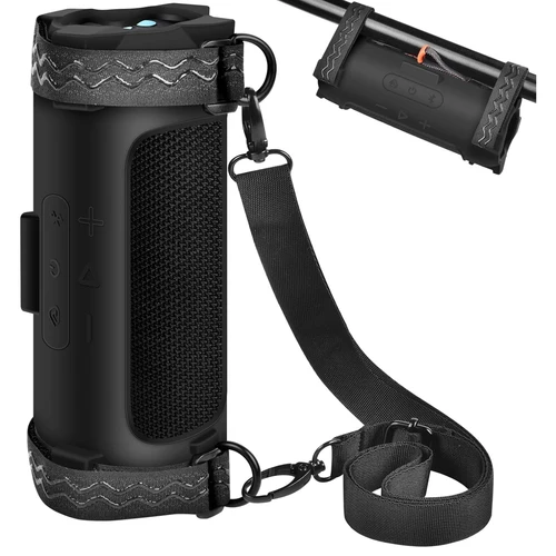 Imagen 1 del producto ZOPRORE Funda de Silicona para Altavoz Bluetooth JBL Flip 7, Piel Suave de Viaje con Fijación de Bicicleta y Correa para el Hombro