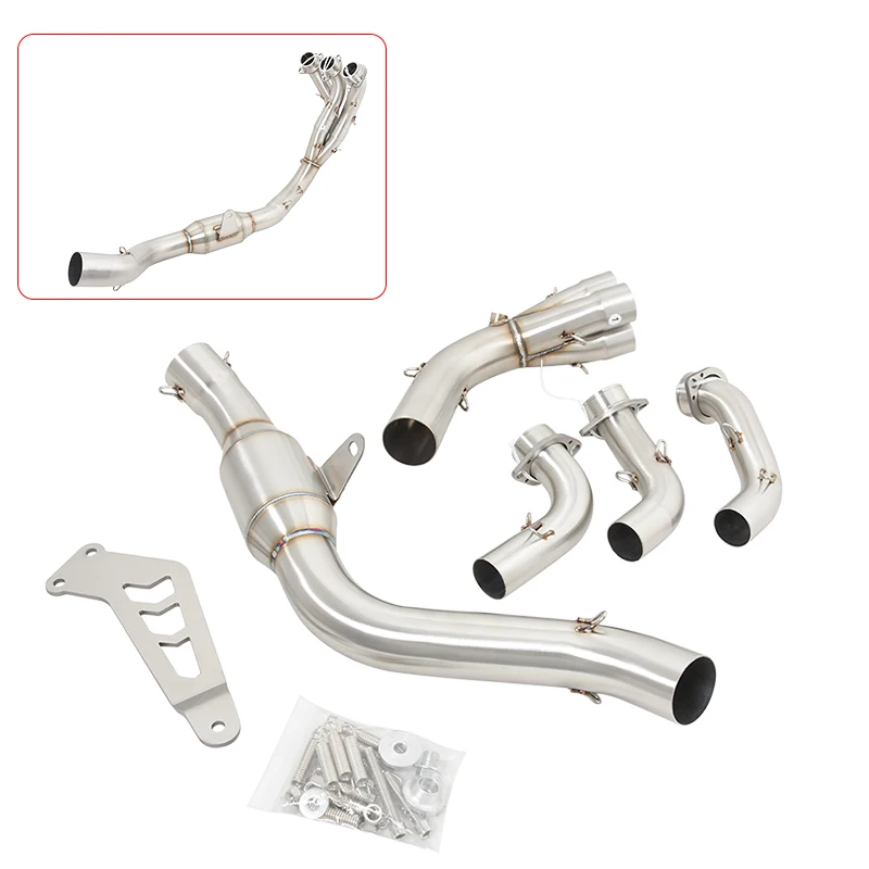 Sistemas de escape de motocicleta modificados, tubo dianteiro Mid Link, Escape Moto Tube, Slip On, Yamaha MT-09, FZ 09, 2021, 2022, 2023