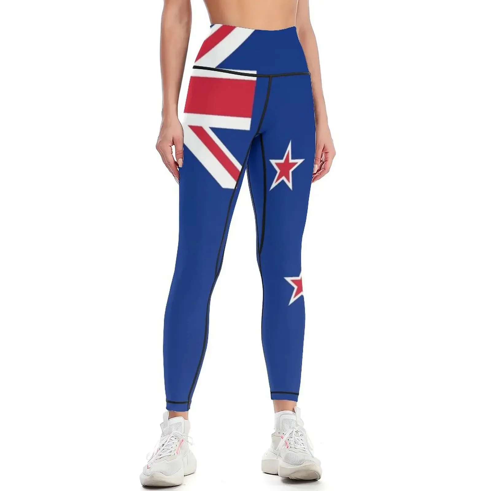 

New Zealand flag Leggings active wear Women's trousers high waist sporty woman push up Womens Leggings