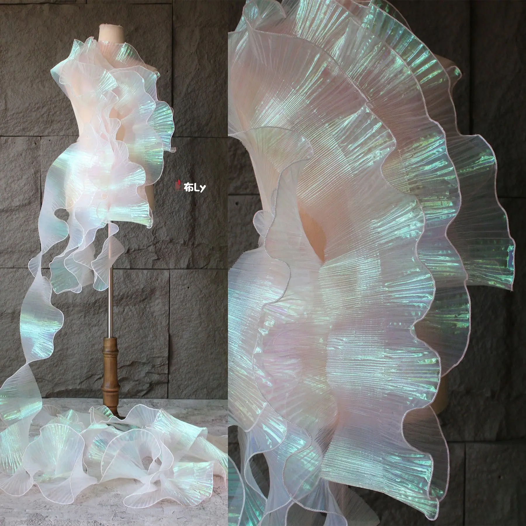 

Кружевная тесьма с градиентом «Русалка», 15 см, плиссированная, с волнистым краем, для декора одежды, свадебных и праздничных нарядов, ткань для рукоделия