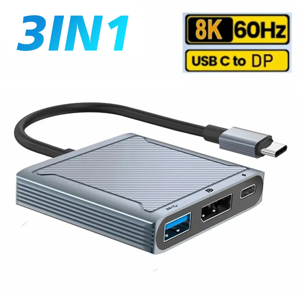 Usb Adapter For Type C PD 8K Display Port 1.4 Thunderbolt 3 Type c 3 In 1 Docking Station Usb c Play Station Gaming Accessories