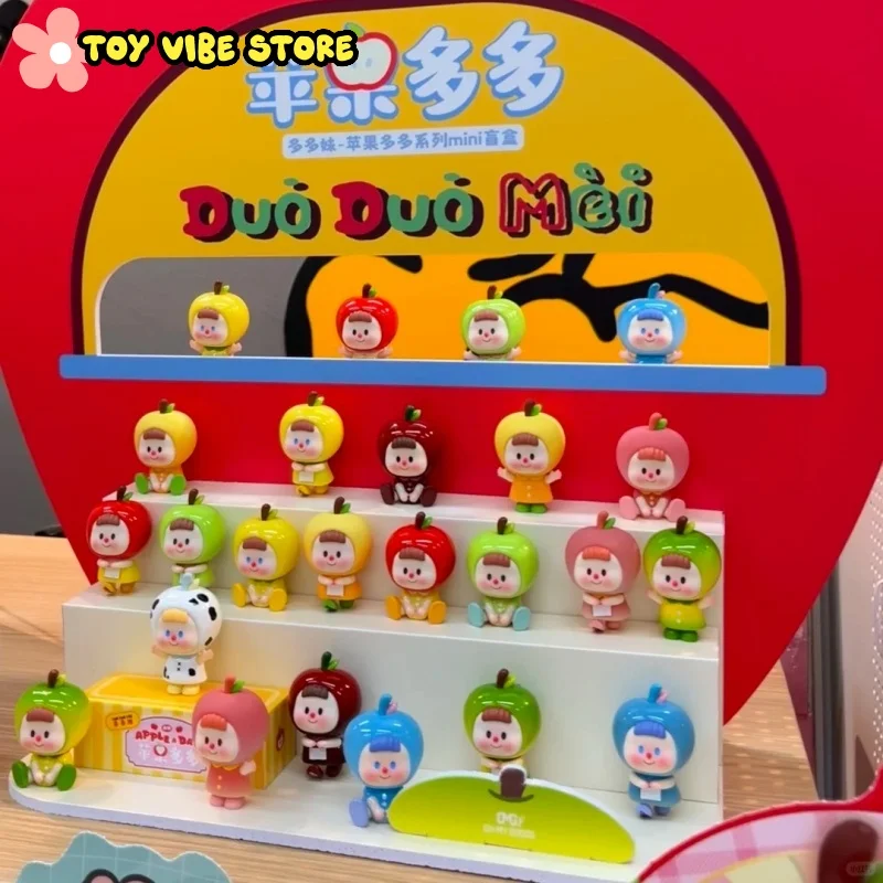 

New Original Duoduo Sister Apple Day Mini Blind Box Lovely Cartoon Figures Collectible Desk Decor Kids Girls Birthday Cute Gift