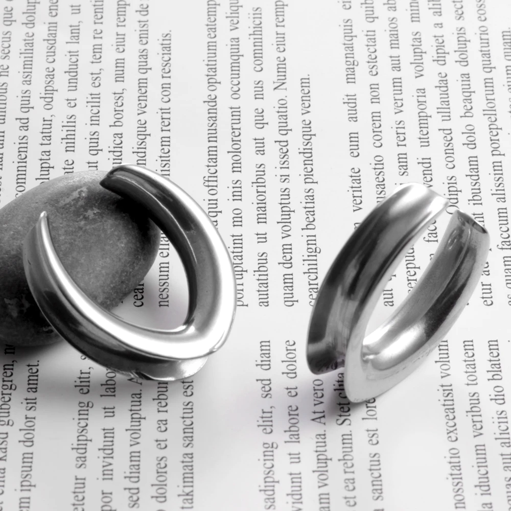 Casvort 2PCS 316 Stainless Steel Saddle Tunnels Plugs Piercing Stretchers Fashion Body Piercing Jewelry Expander Gift For Women
