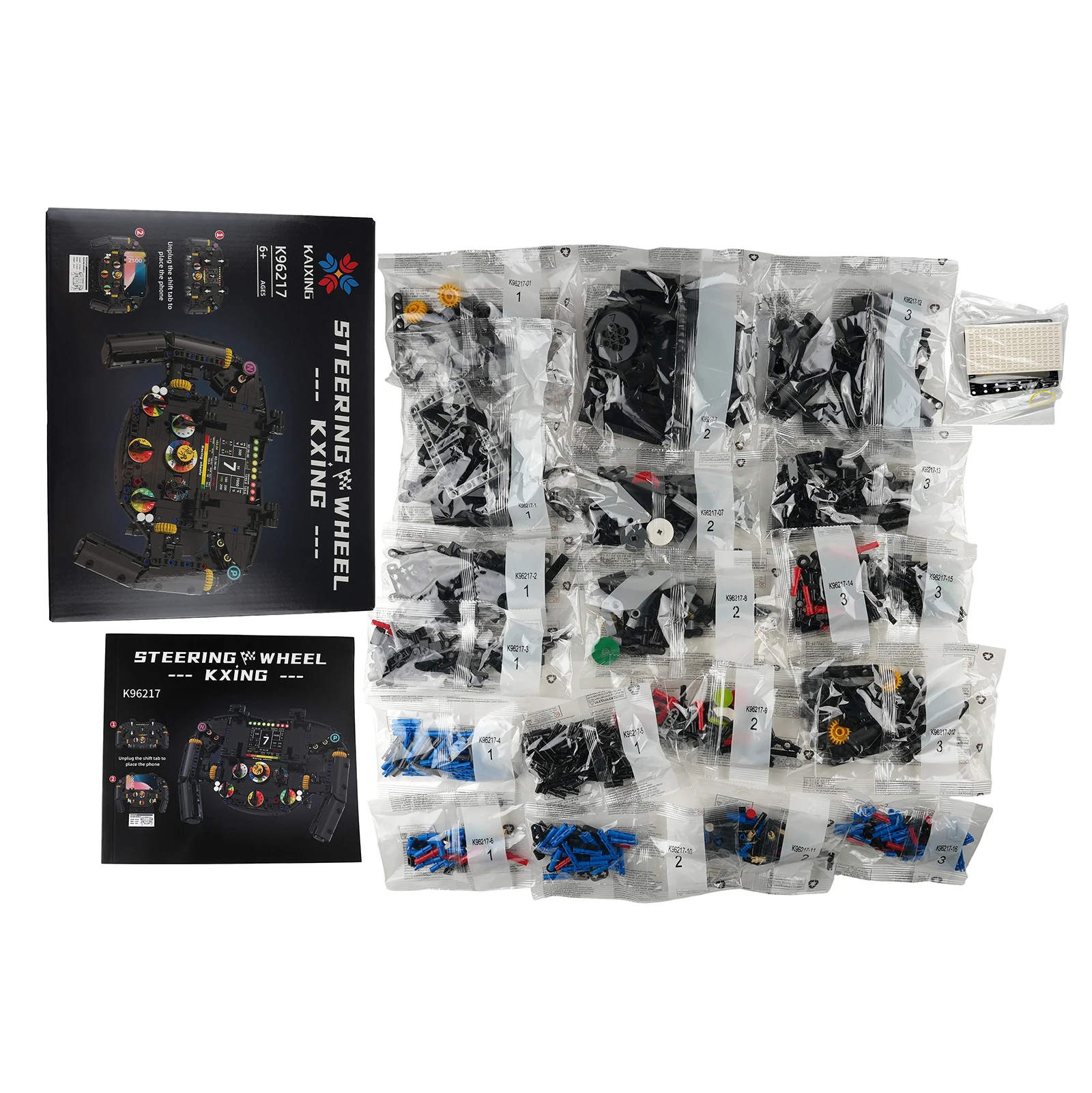 

833PCS MOC Racing Car Steering Wheel Building Blocks Assembly Kit DIY 1:1 Model with App STEM Toy Gift for Car Enthusiasts