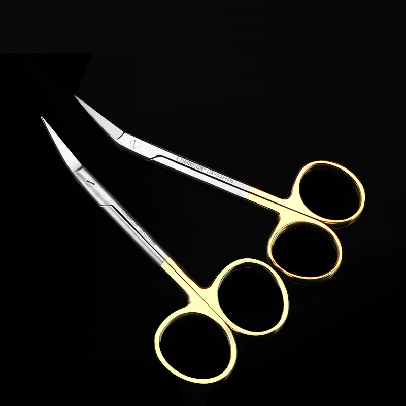 Slanted bird beak scissors, nasal septum scissors, cartilage scissors, and mouth scissors