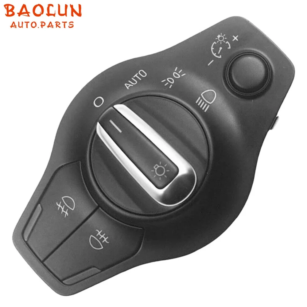 BAOLUN   Chrome AUTO Headlight Fog Light Switch Control 8K0941531AS 8K0941531AR For Audi A4 2009-2014 B8 S4 A5 S5 Q5 2009-2014