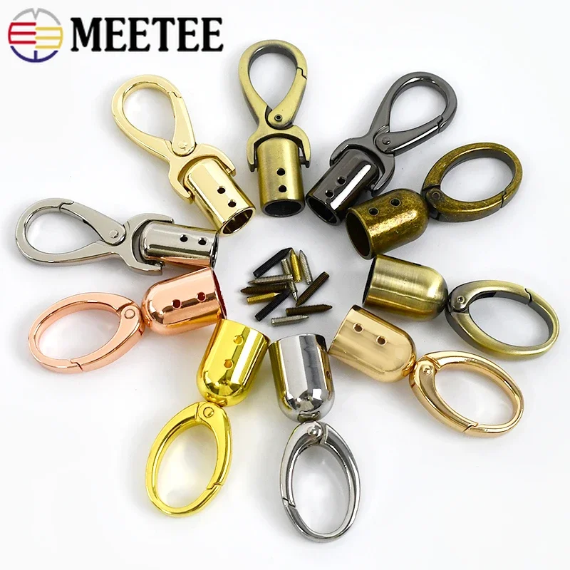 2/4/10Pcs Meetee fibbie in metallo gancio per borsa per connettore borsa maniglia chiusura a vite fermacravatta ganci per cavi accessori Hardware