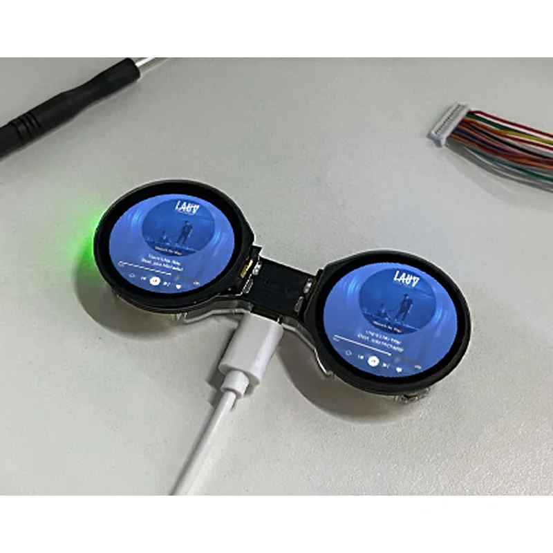 ESP32-S3 AI DualEye TouchEye N16R8 pantallas IPS de 1,28 pulgadas para XiaoZhi Deepseek compatible con Wi-Fi/Bluetooth 5 Waveshare