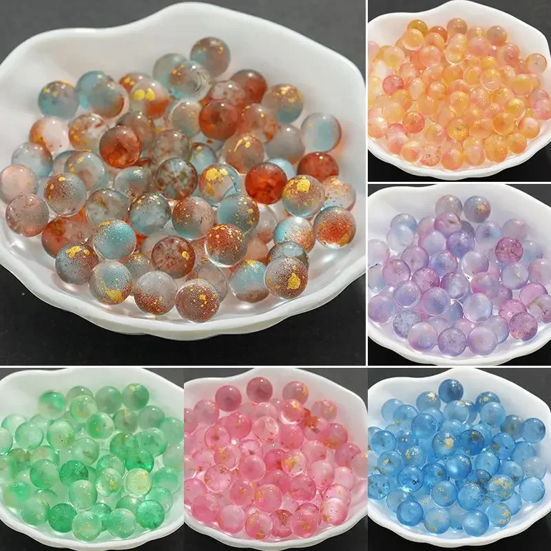 10PCS Acrylic Transparency Imitation Pearl Beads Round Loose Beads Handmade DIY Necklace Bracelet Jewelry Making Accessories