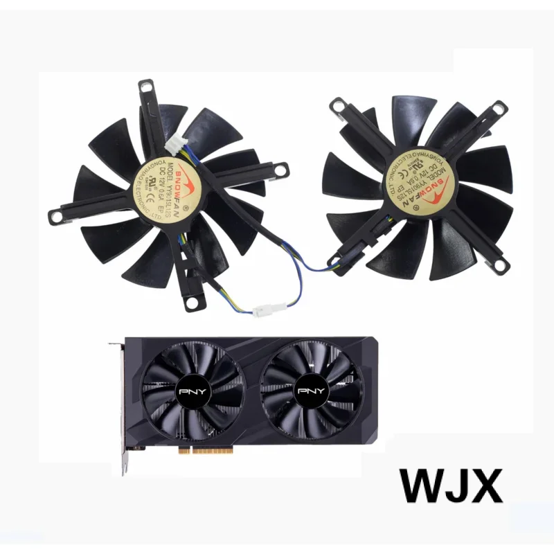 WYORESY 85MM YY9015L12S DC12V 4-Pin For PNY GeForce RTX 3050 8GB VERTO Dual Fan