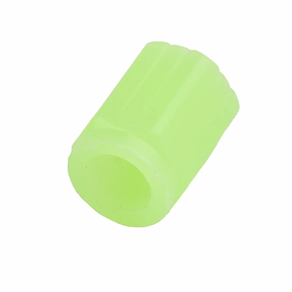 4pcs Car Tire Valve Cap Car Tire Valve Cap 8mm ABS Material Bike Fluorescent Green 100% Brand New & Good Quality