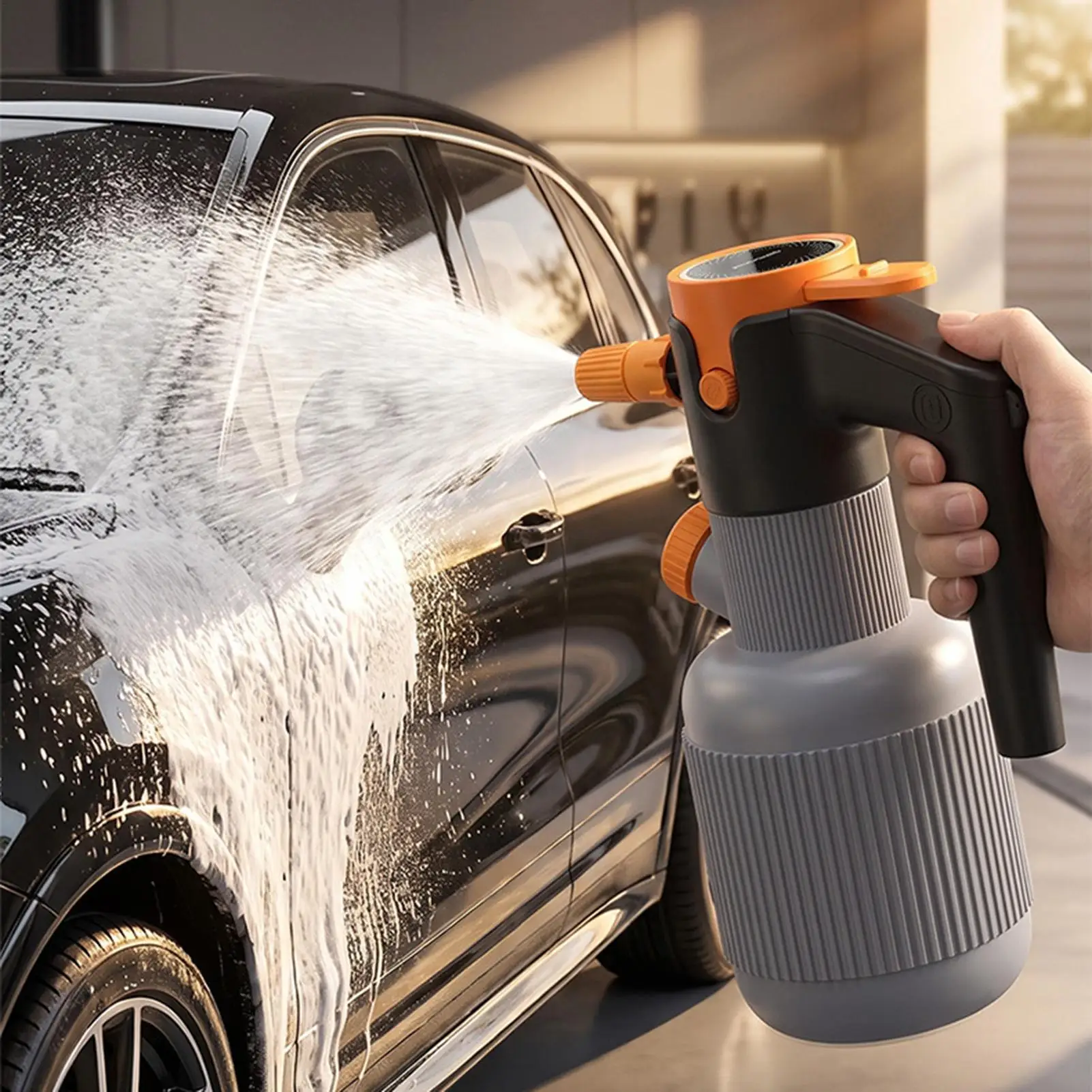Electric Foam Sprayer 1.5L Adjustable Automatic USB Rechargeable Washer Car Wash Foam Sprayer For Commercial Industrial