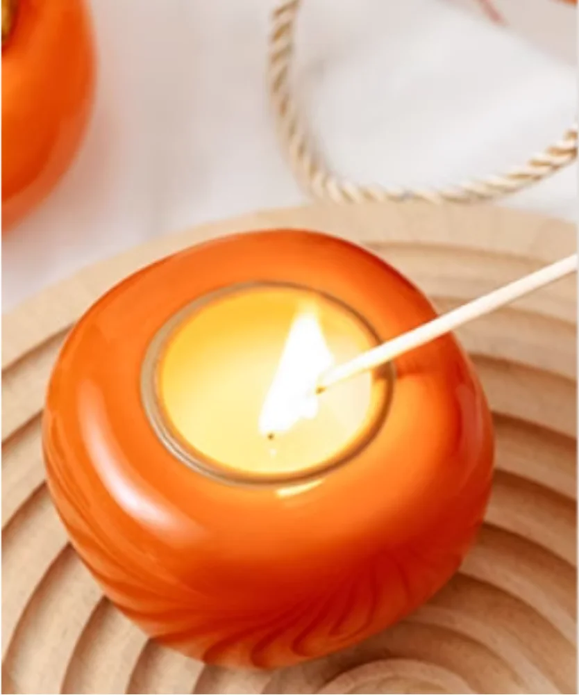 Classic and Beautiful Persimmon Ruyi Candle Aromatherapy Candle Premium Birthday Companion Gift Appearance Decoration