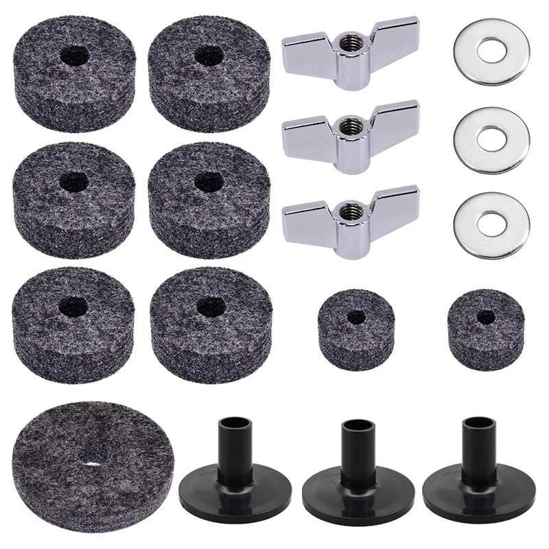 

18-Piece Non-Slip Drum Felt Pad Set Universal Drum Percussion Instrument Accessories