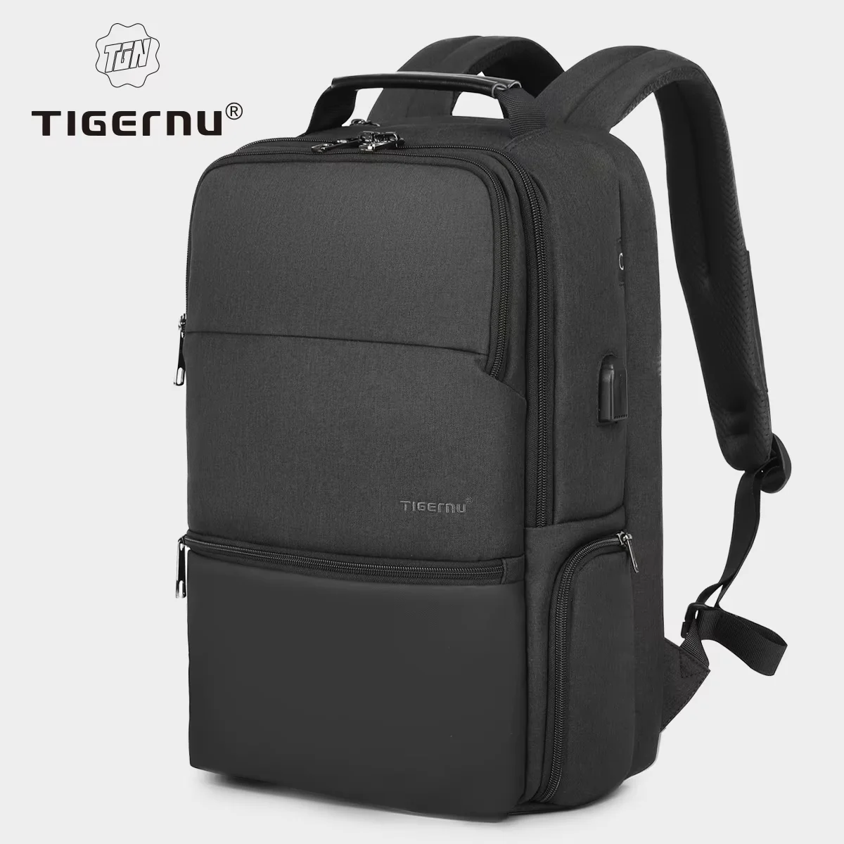 حقيبة ظهر جديدة للنساء من Tigernu مناسبة للكمبيوتر المحمول مقاس 15.6-19 بوصة حقيبة ظهر قابلة للتوسيع للسفر حقيبة ظهر نسائية مضادة للسرقة Mochila مع RFID
