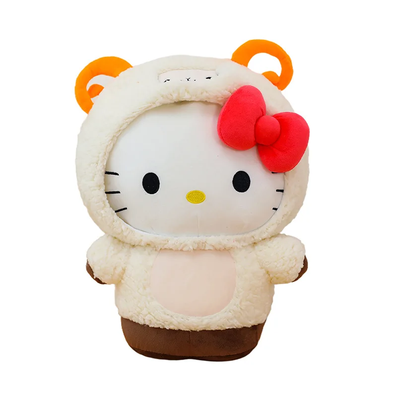 Sanrio groot formaat schattig transformeerbaar lam KT kat knuffel voor kinderen verjaardag kerstcadeau zacht slaapkussen knuffeldier pop