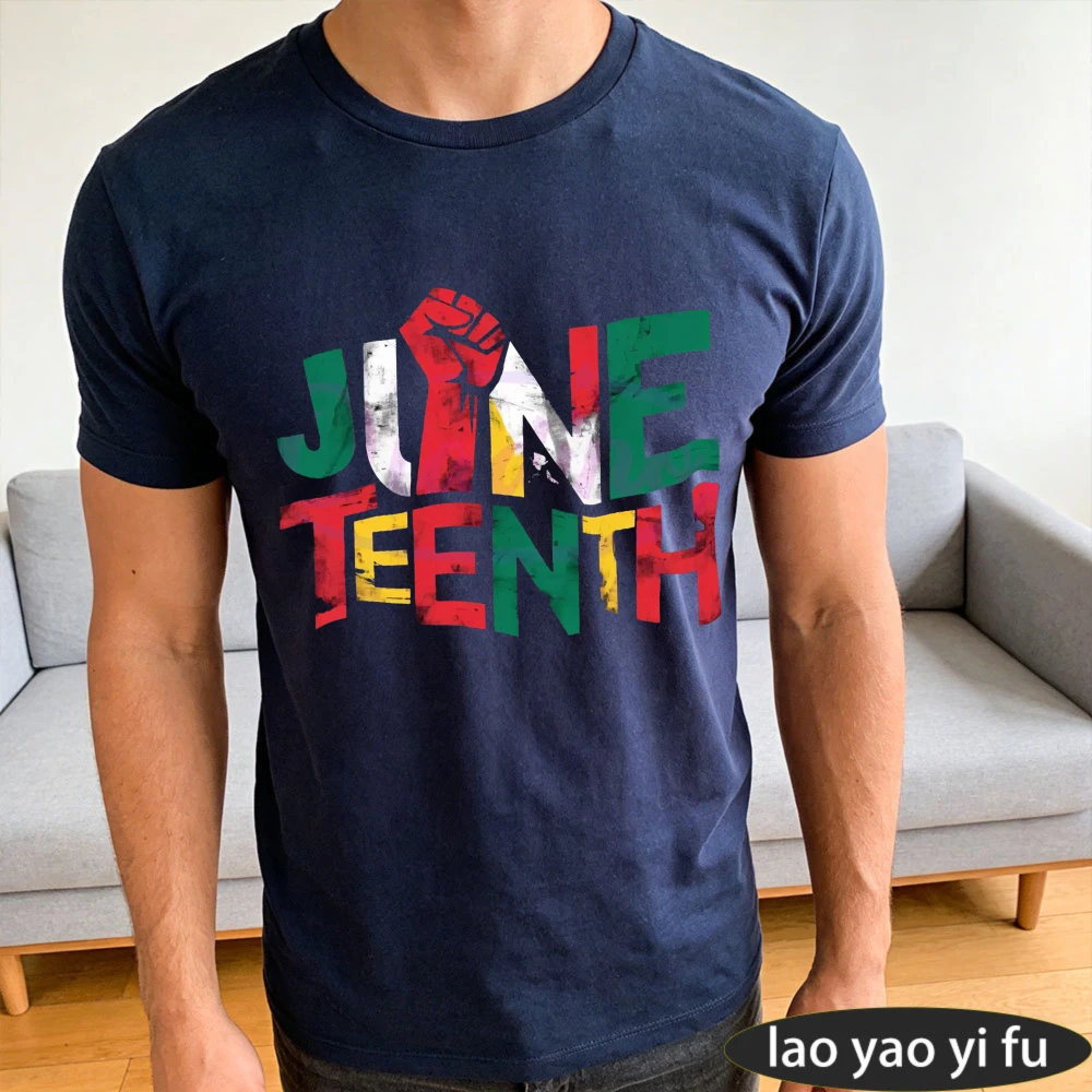 June Teenth Festival Men T-Shirt Black History Celebration Gift Apparel Clothes Historical Memorial of Black Liberation T Shirt